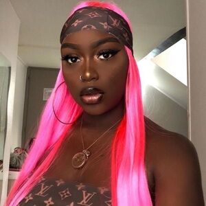 PINK Straight Lace Front Wig